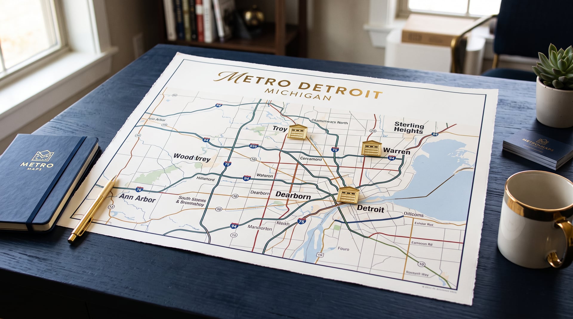 BH Garage Door Metro Detroit Metro Detroit service area map