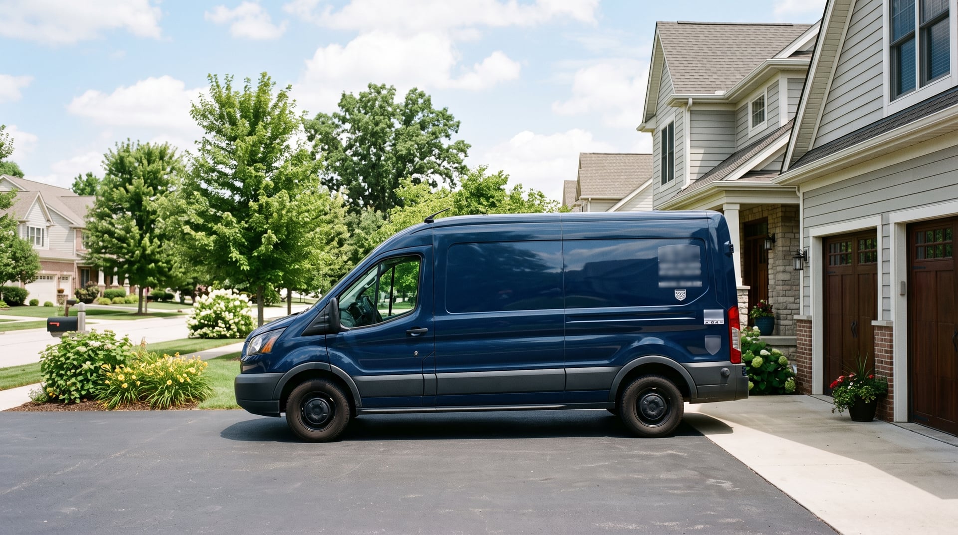 Service van side profile in daylight — BH Garage Door Metro Detroit