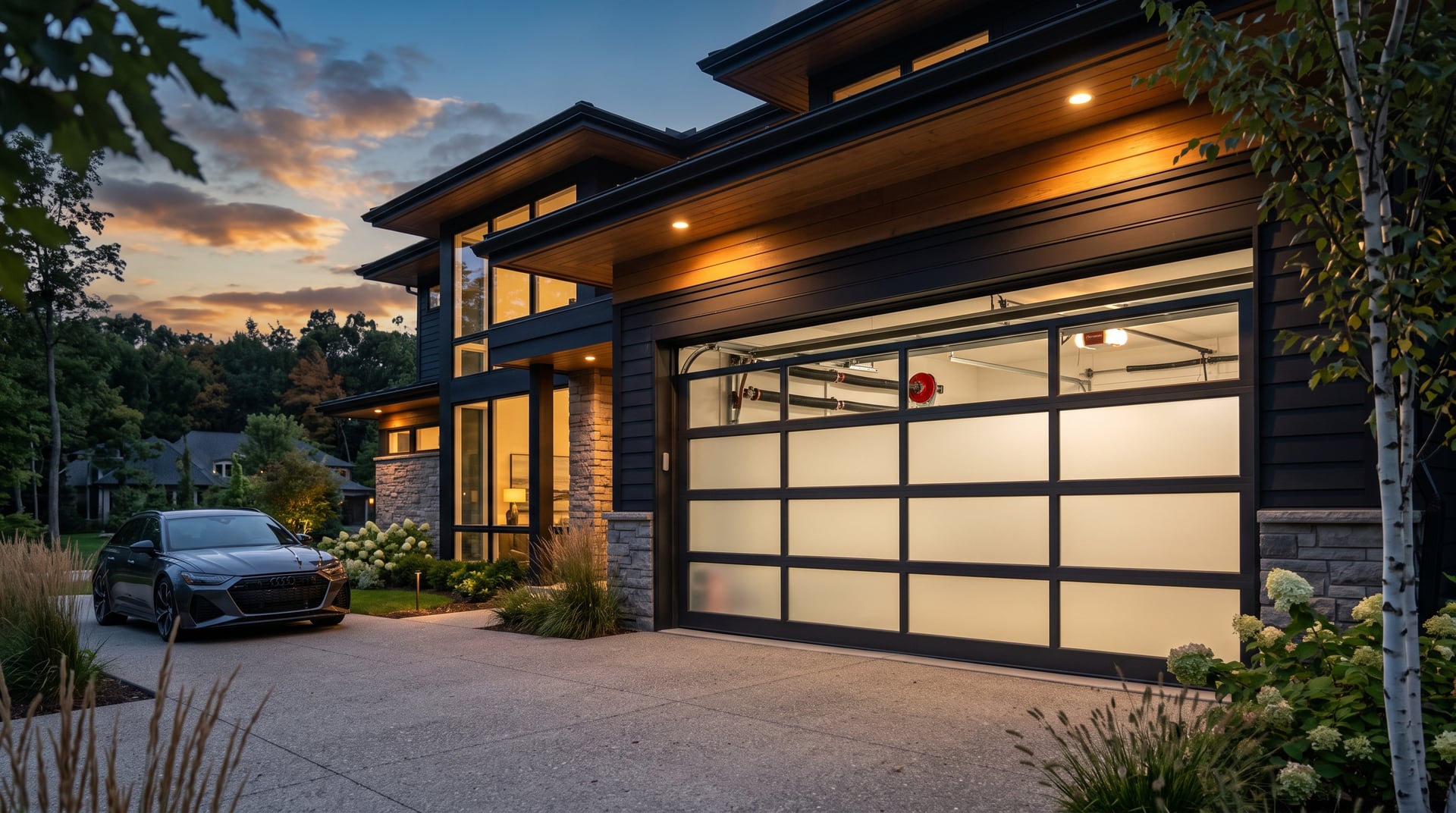 Modern full-view glass garage door — BH Garage Door Metro Detroit, Metro Detroit, MI