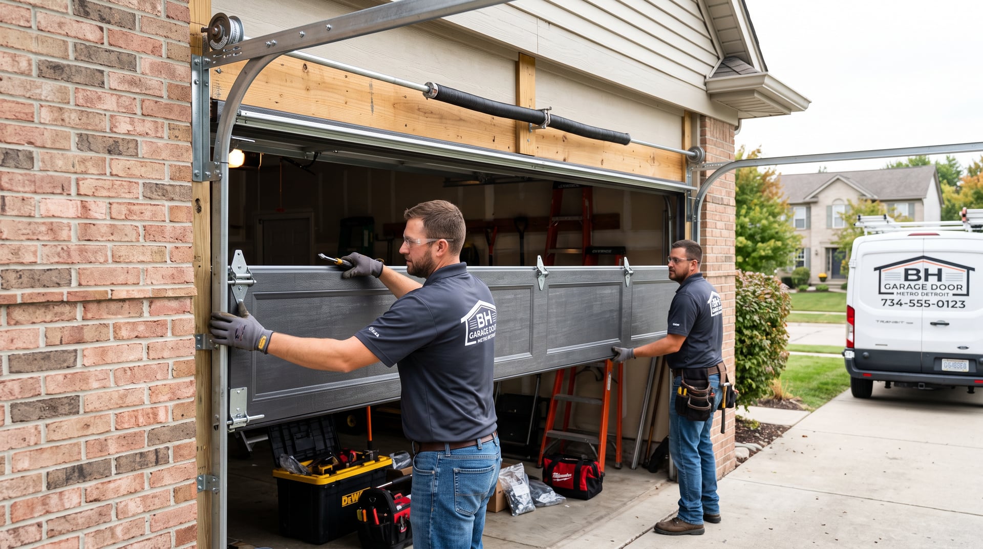 New insulated garage door installation — BH Garage Door Metro Detroit, Metro Detroit, MI
