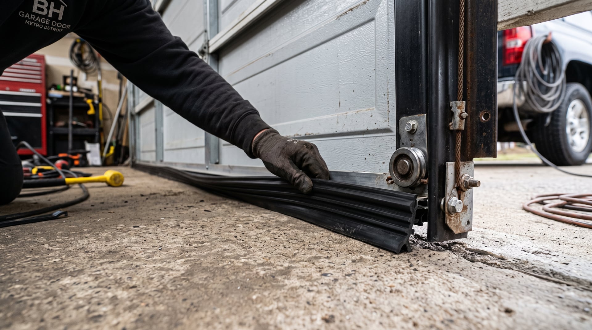Bottom weather seal replacement — BH Garage Door Metro Detroit, Metro Detroit, MI
