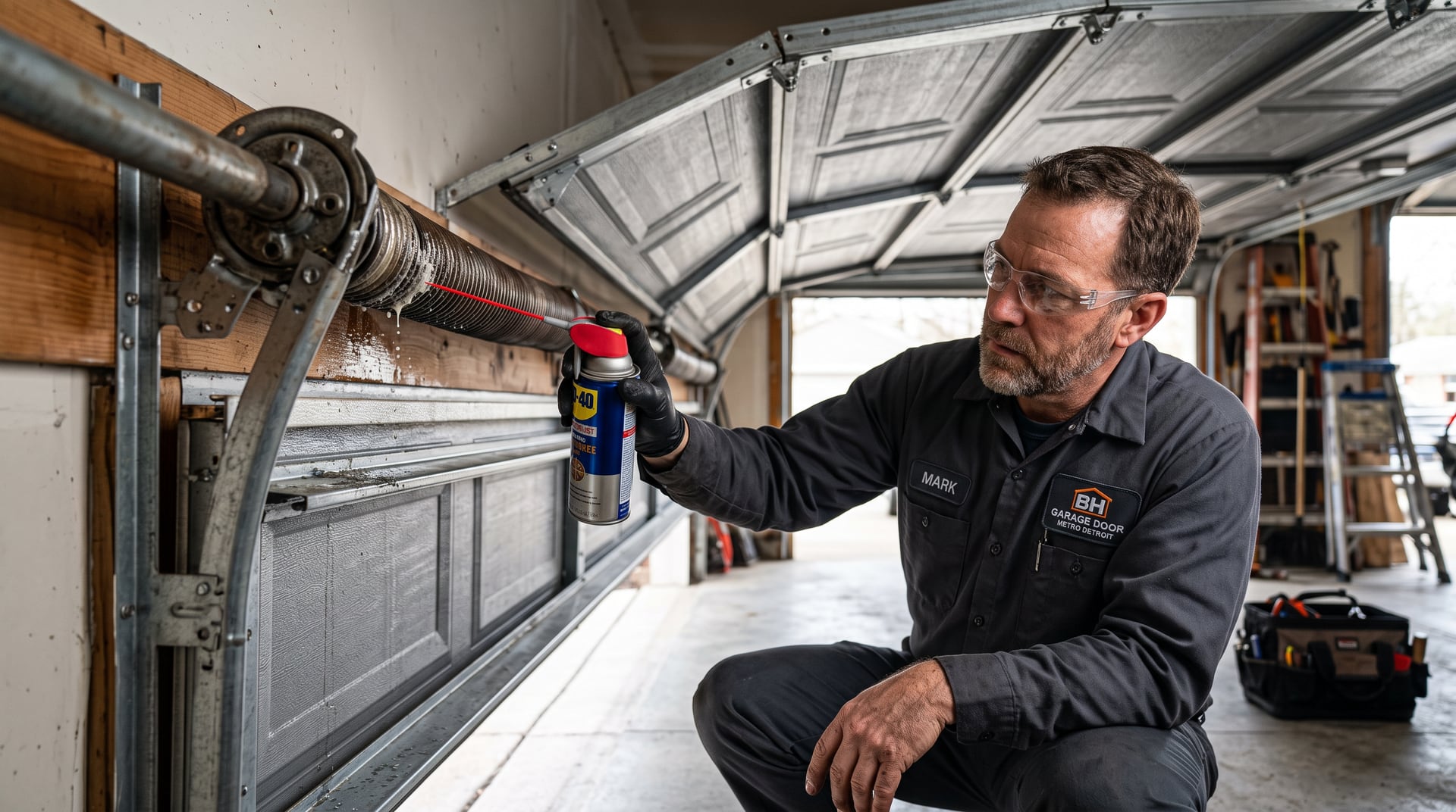 Garage door tune-up and lubrication — BH Garage Door Metro Detroit, Metro Detroit, MI